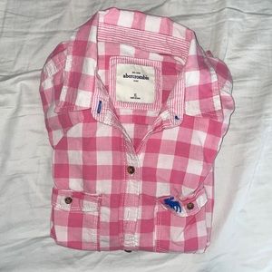 Pink Plaid Button Down from Abercrombie Kids